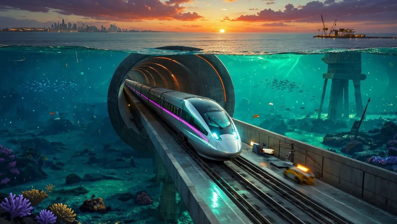 The World’s Longest Underwater High-Speed Train Revealed: Linking Two Continents Beneath the Sea